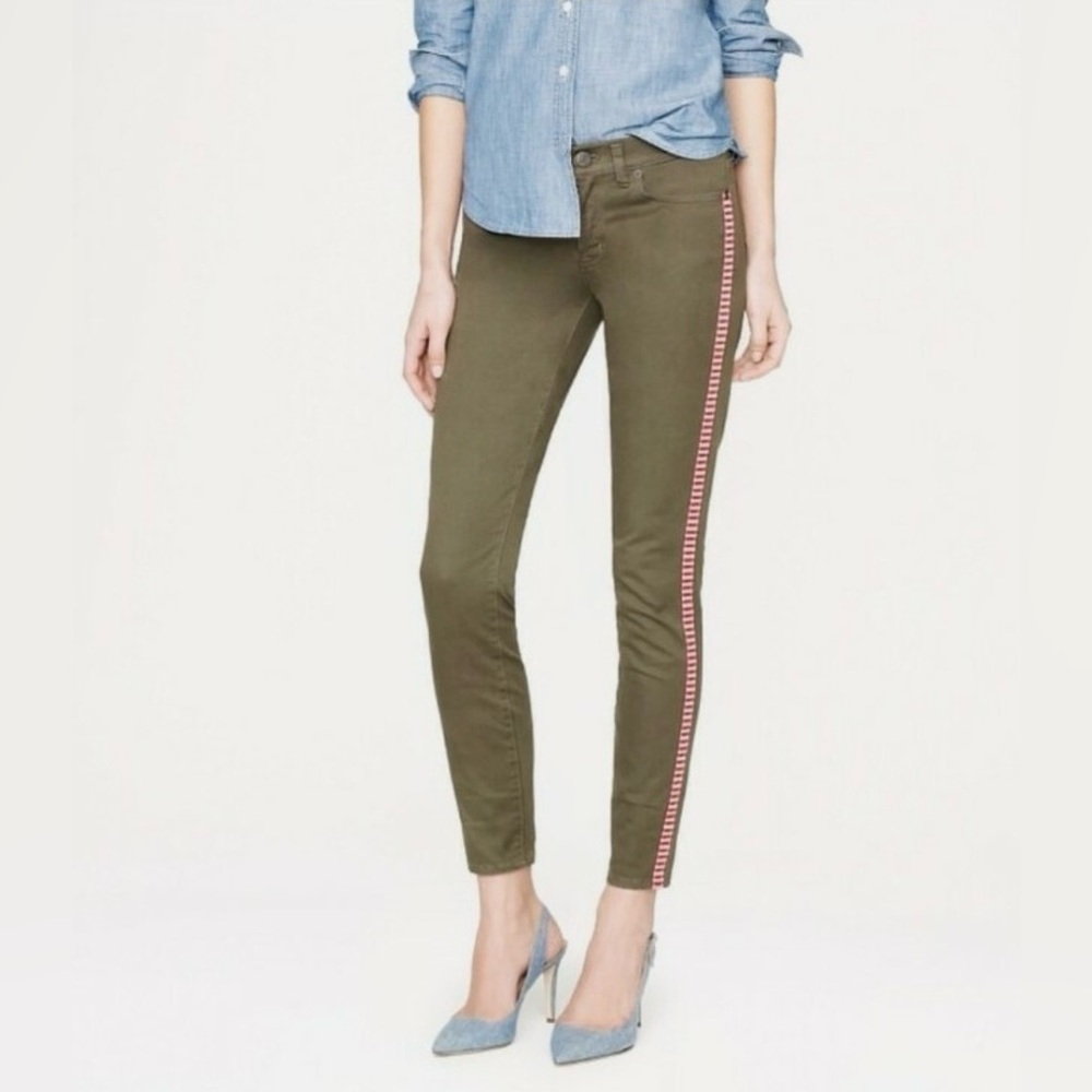 J. Crew The Toothpick Jean in Tux Stripe